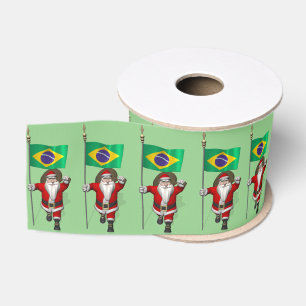 Sinterklaas met Bandeira do Brasil Grosgrain Lint
