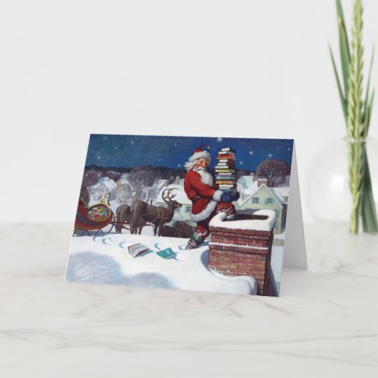 Sinterklaas met bootjes kaart (Voorkant)