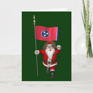 Sinterklaas met bord van Tennessee Feestdagen Kaart