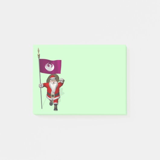 Sinterklaas met bordje van Phoenix Post-it® Notes (Voorkant)