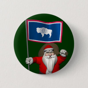 Sinterklaas met borduurwerk ronde button 5,7 cm