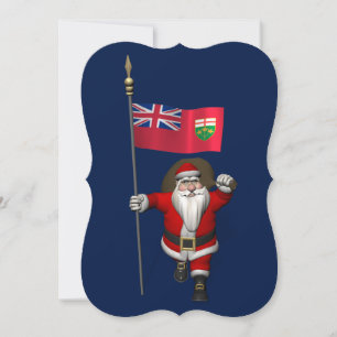 Sinterklaas met borduurwerk van Ontario Feestdagenkaart