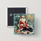 Sinterklaas met Button van de Chirstmas van bosdie (Voorkant /achterkant)