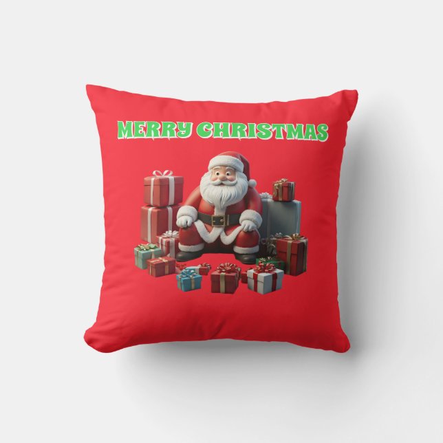Sinterklaas met cadeaus kussen (Voorkant)