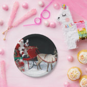 Sinterklaas met cadeaus papieren bordje (Feest)