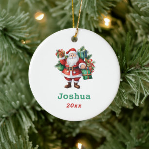 Sinterklaas met Cadeaus Personaliseren Keramisch Ornament