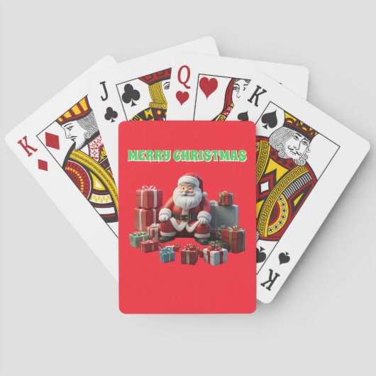 Sinterklaas met cadeaus pokerkaarten (Achterkant)