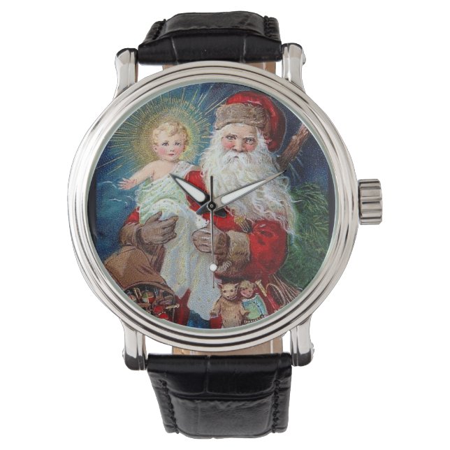 Sinterklaas met Christus Kind Horloge (Voorkant)