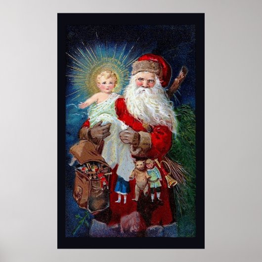 Sinterklaas met Christus Kind Poster (Voorkant)