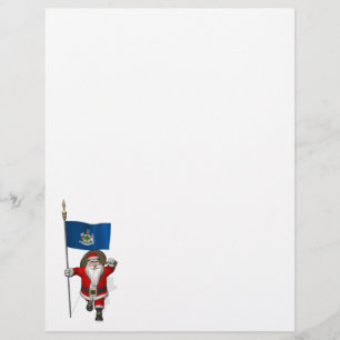 Sinterklaas met de vlag van Maine