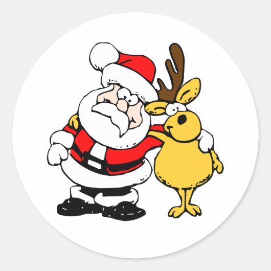 Sinterklaas met Der Classic Round Sticker (Voorkant)