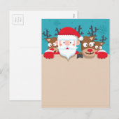 Sinterklaas met een herenkerstman feestdagenkaart (Voorkant / Achterkant)