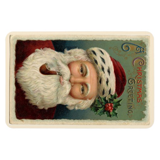  Sinterklaas met een Pijp Kerst Magneet (Horizontaal)