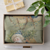 Sinterklaas met een rendier met speelgoed tissuepapier (Geschenk)