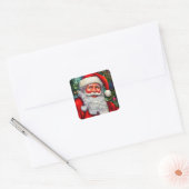 Sinterklaas met een Twinkle in zijn ogen Vierkante Sticker (Envelop)