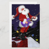 Sinterklaas met elektrische gitaar briefpapier (Voorkant / Achterkant)