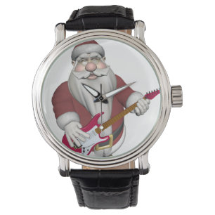 Sinterklaas met elektrische gitaar horloge