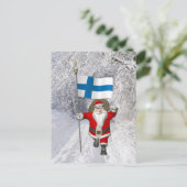Sinterklaas met Finland Feestdagenkaart (Staand voorkant)
