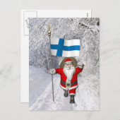 Sinterklaas met Finland Feestdagenkaart (Voorkant / Achterkant)