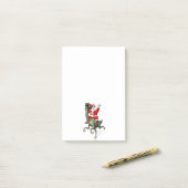 Sinterklaas met gallimimus post-it® notes (Op bureau)