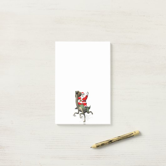 Sinterklaas met gallimimus post-it® notes (Op bureau)