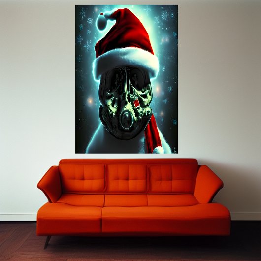 Sinterklaas met gasmasker | AI Art Poster