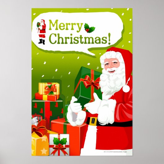 Sinterklaas met geschenken poster (Voorkant)