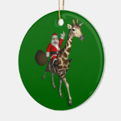 Sinterklaas met Giraffe Keramisch Ornament (Links)