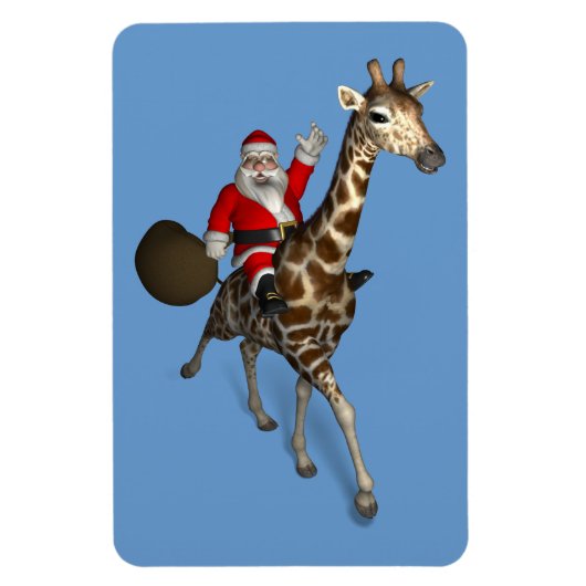 Sinterklaas met Giraffe Magneet (Verticaal)