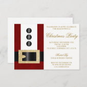 Sinterklaas met glittergordel | feestuitnodiging kaart (Voorkant / Achterkant)