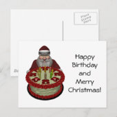 Sinterklaas met halve dag feestdagenkaart (Voorkant / Achterkant)