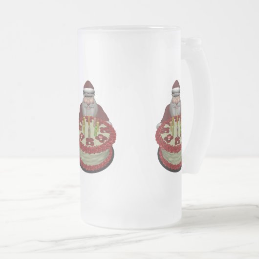 Sinterklaas met halve dag matglas bierpul (Voorkant rechts)