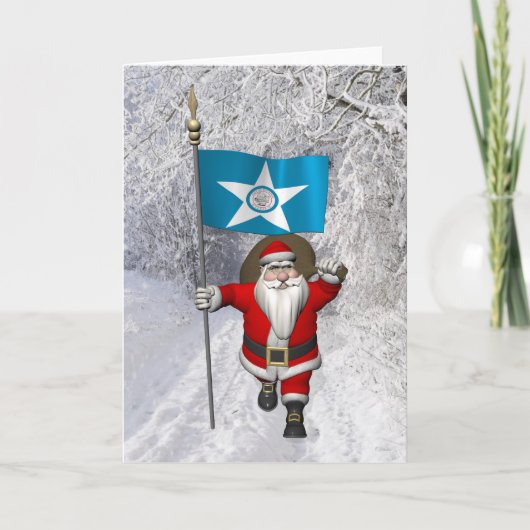 Sinterklaas met inzending van Houston TX Feestdagen Kaart (Voorkant)