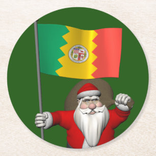 Sinterklaas met inzending van Los Angeles CA Ronde Kartonnen Onderzetter