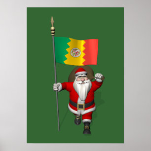 Sinterklaas met inzending van Los Angeles Poster