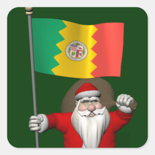 Sinterklaas met inzending van Los Angeles Sticker