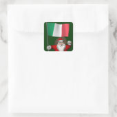 Sinterklaas met Italiaanse nationaliteit Vierkante Sticker (Tas)