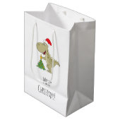 Sinterklaas met kerstboomkoortsir medium cadeauzakje (Voorkant Gekanteld)