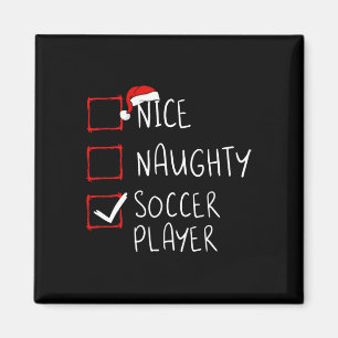 Sinterklaas met kerstlijst Nice Naughty Soccer Pla Magneet
