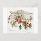 Sinterklaas met kinderafbeelding feestdagenkaart (Voorkant)