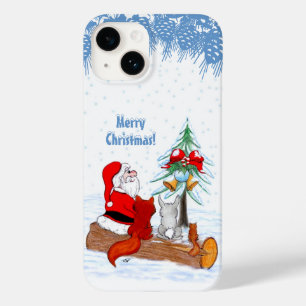 Sinterklaas met konijnenfox en eekhoorn Case-Mate iPhone 14 hoesje