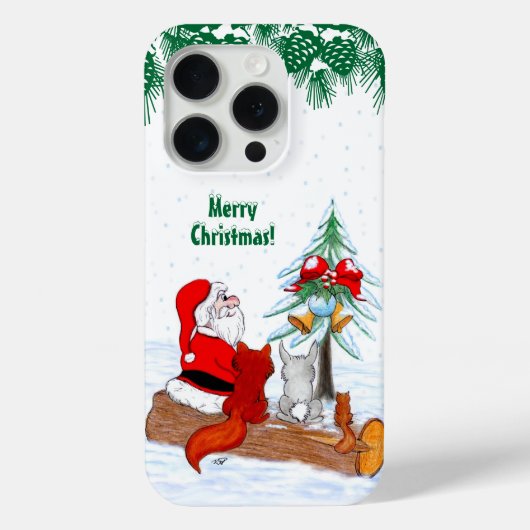 Sinterklaas met konijnenfox en eekhoorn Case-Mate iPhone case (Achterkant)