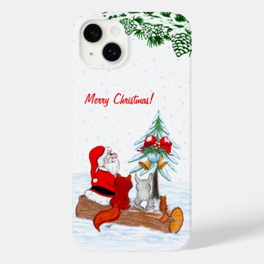 Sinterklaas met konijnenfox en eekhoorn Case-Mate iPhone case (Achterkant)