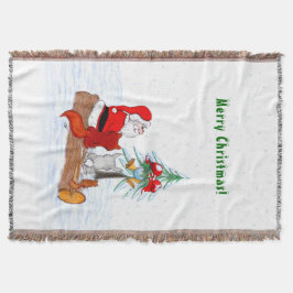 Sinterklaas met konijnenfox en eekhoorn deken