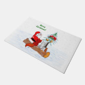 Sinterklaas met konijnenfox en eekhoorn deurmat (Schuin)