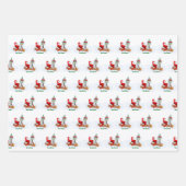 Sinterklaas met konijnenfox en eekhoorn inpakpapier vel (Voorkant 3)