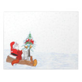 Sinterklaas met konijnenfox en eekhoorn notitieblok (Voorkant)