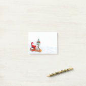 Sinterklaas met konijnenfox en eekhoorn post-it® notes (Op bureau)