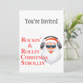 Sinterklaas met koptelefoon kaart (Staand voorkant)