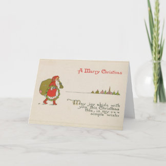 Sinterklaas met Krans Kerst Kaart